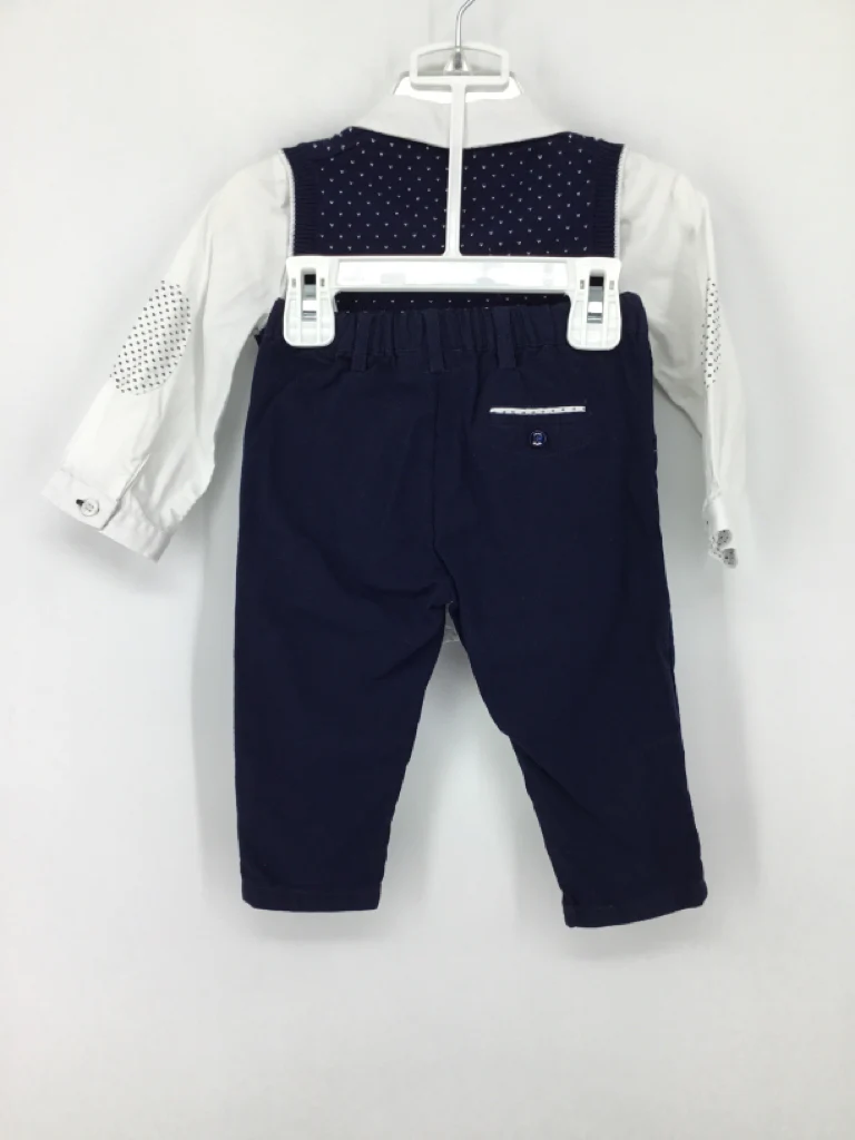 Mayoral Child Size 6-9 Months Navy Polka Dot Outfit - boys - Image 2
