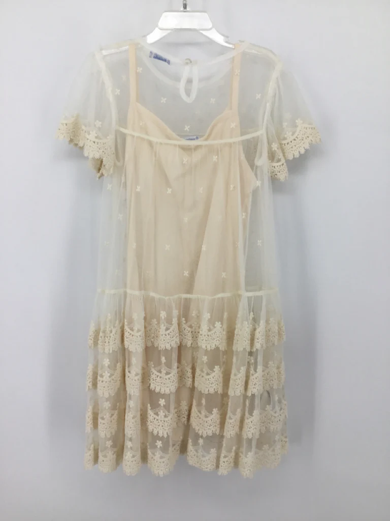 Mayoral Child Size 7 Cream Dress - girls - Image 2