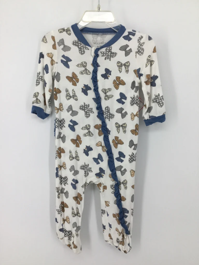 Milkberry Child Size 6-9 Months Blue Sleepers