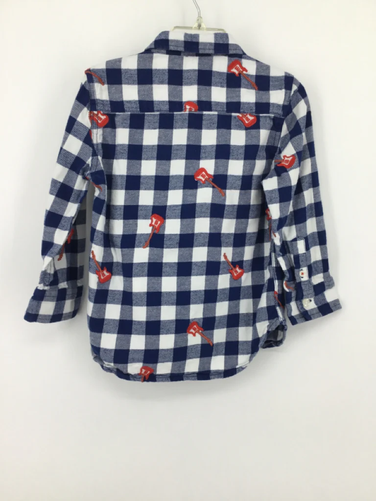 Mini Boden Child Size 2 Blue Checkered Shirt - boys - Image 2