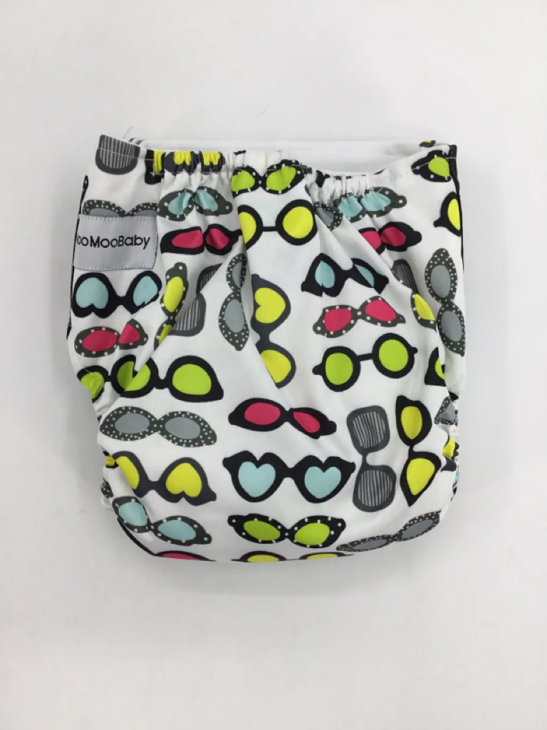 MooMoo Baby Child Size One Size Multi-Color Print All in One Cloth Diaper