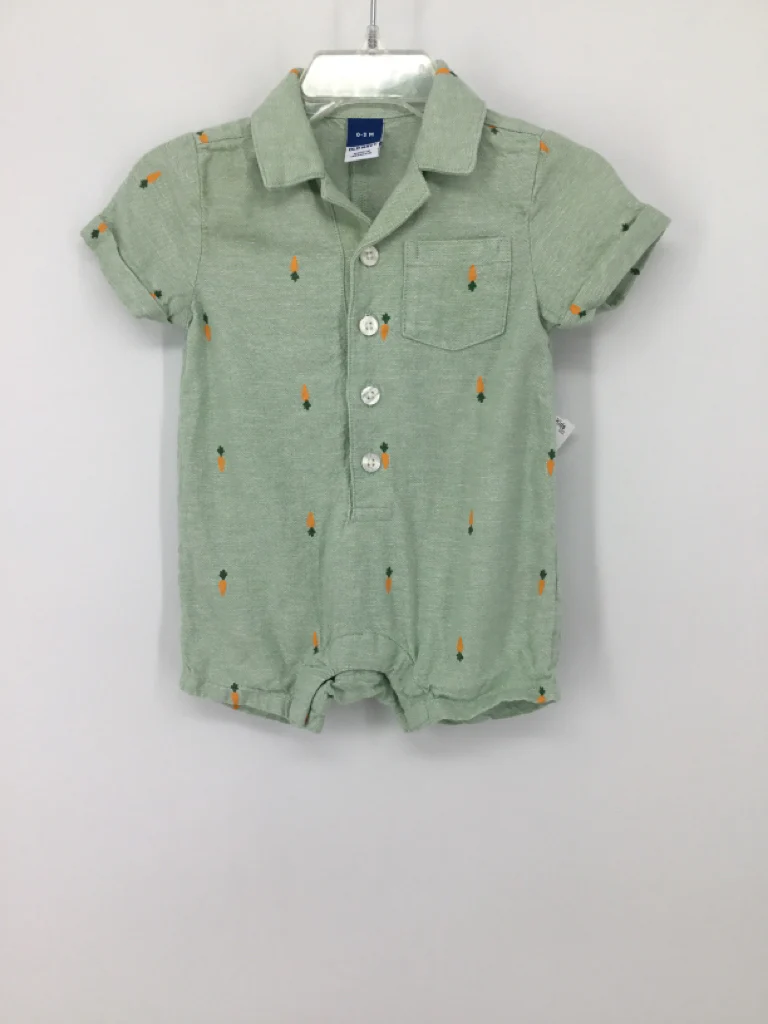 Old Navy Child Size 0-3 Months Green Easter Outfit
