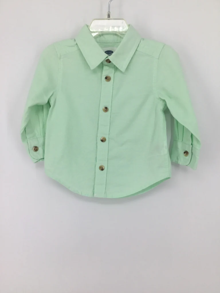 Old Navy Child Size 12-18 Months Green Solid Shirt - boys