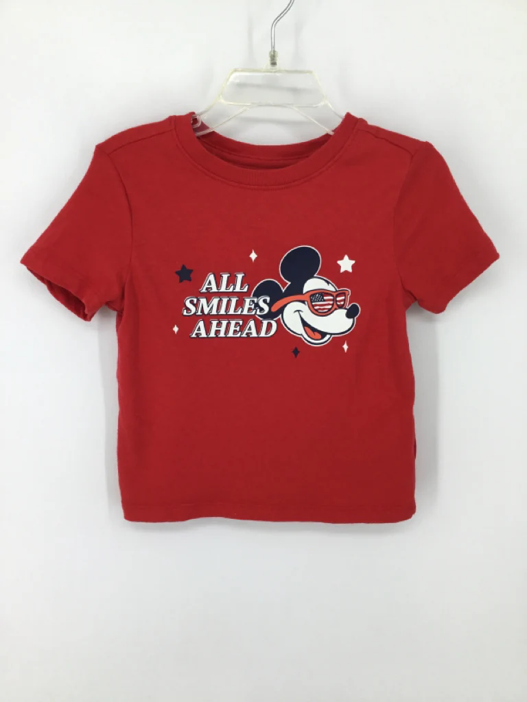 Old Navy + Disney Child Size 2 Red Stars & Stripes T-Shirt