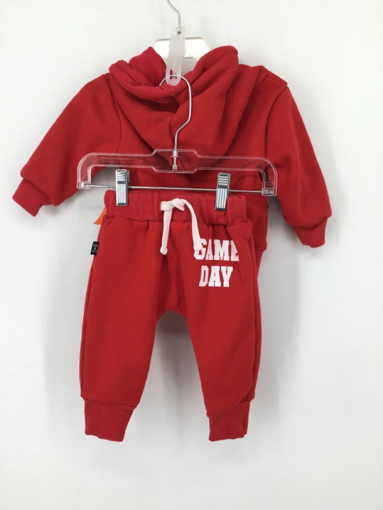 Olive + Scout Child Size 6-12 Months Red screen printed Outfit - boys - Image 2