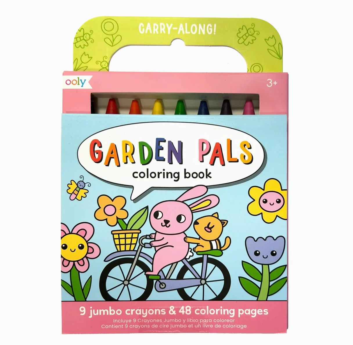 Ooly - Carry-Along! Coloring Book & Jumbo Crayons (Garden Pals)