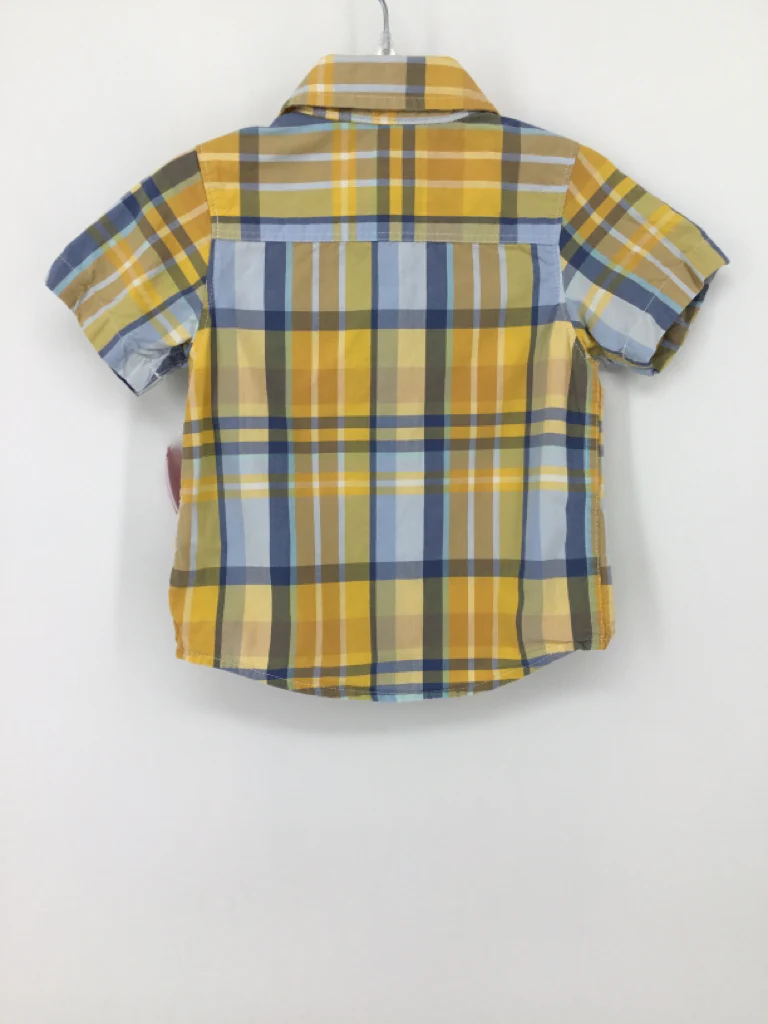 OshKosh B'gosh Child Size 18 Months Yellow Plaid Shirt - boys - Image 2
