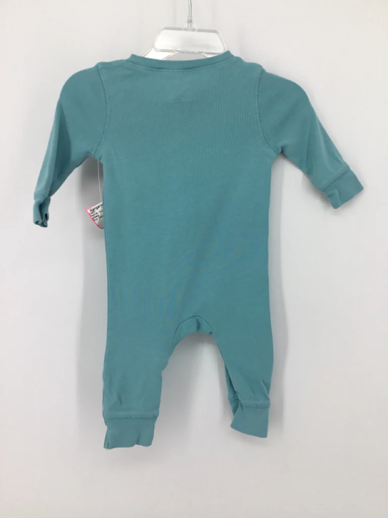primary Child Size 0-3 Months Blue Solid Pajamas - boys - Image 2