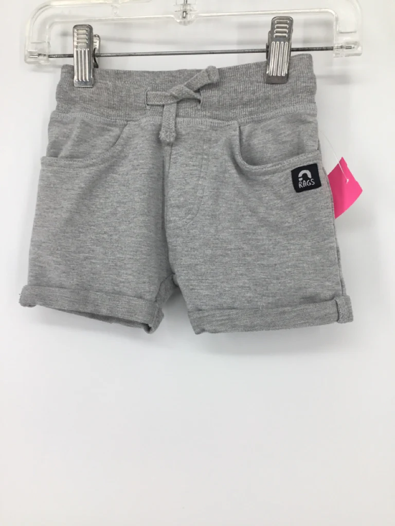 Rags Child Size 2 Gray Solid Shorts - boys
