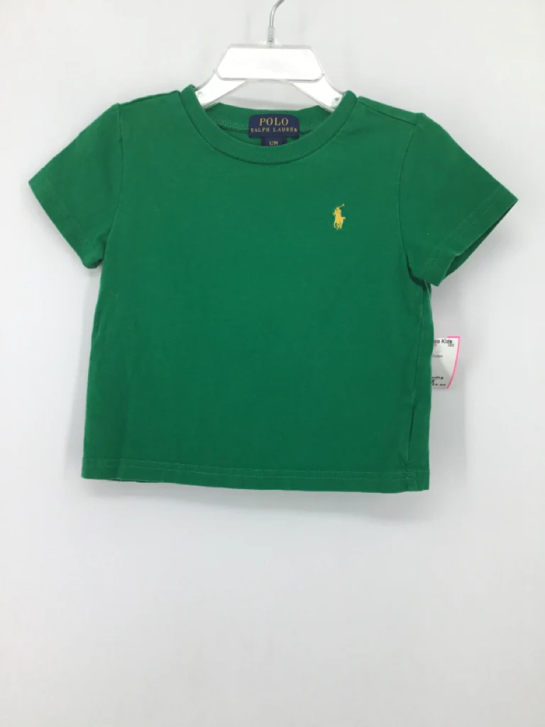 Ralph Lauren Child Size 12 Months Green Solid T-shirt - boys
