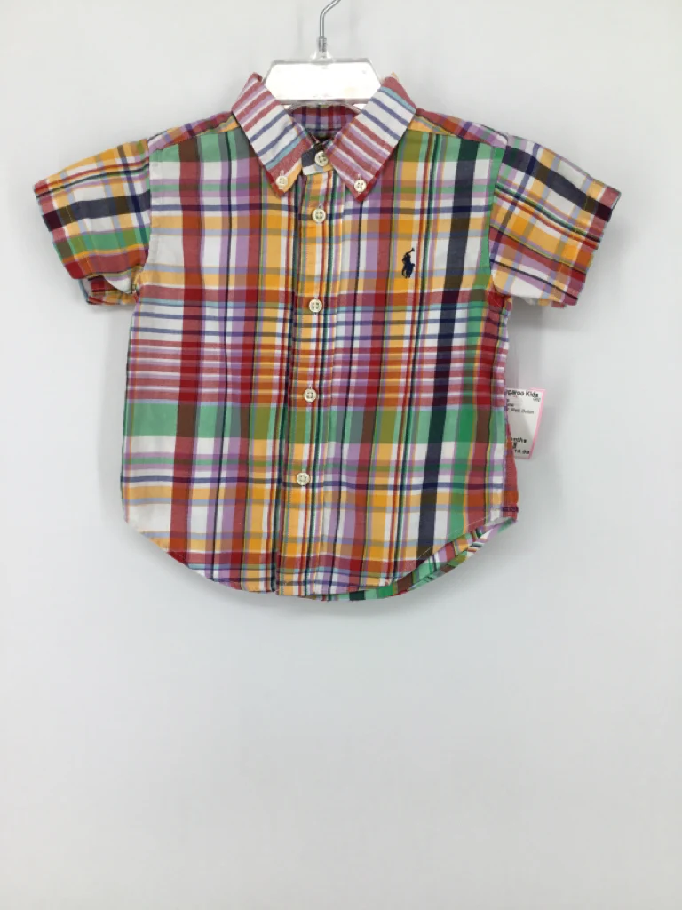 Ralph Lauren Child Size 12 Months Multi-Color Plaid Shirt - boys