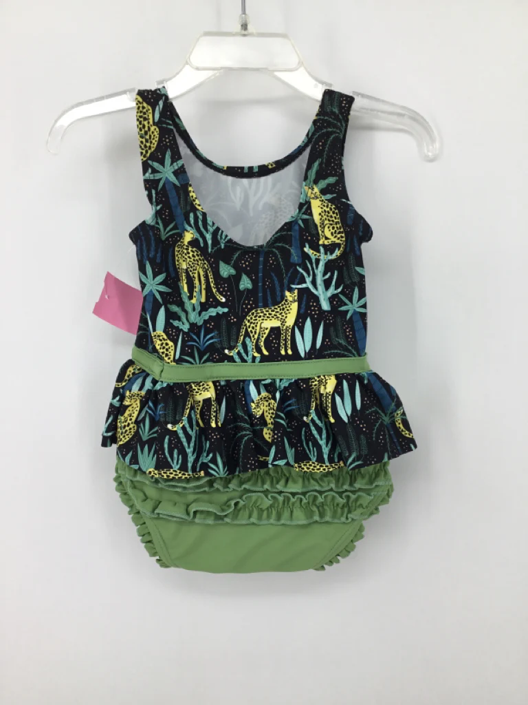 Ruffle Butts Child Size 6-12 Months Green Swimwear - girls - Image 2