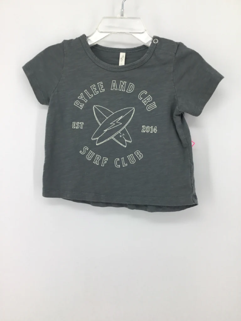 Rylee & Cru Child Size 3-6 Months Gray screen printed T-shirt - boys