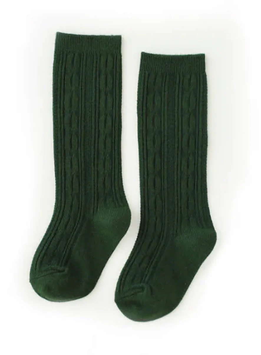 Knee High Socks Size 6-18 Months Forest Green The Little Stocking Co - Image 2