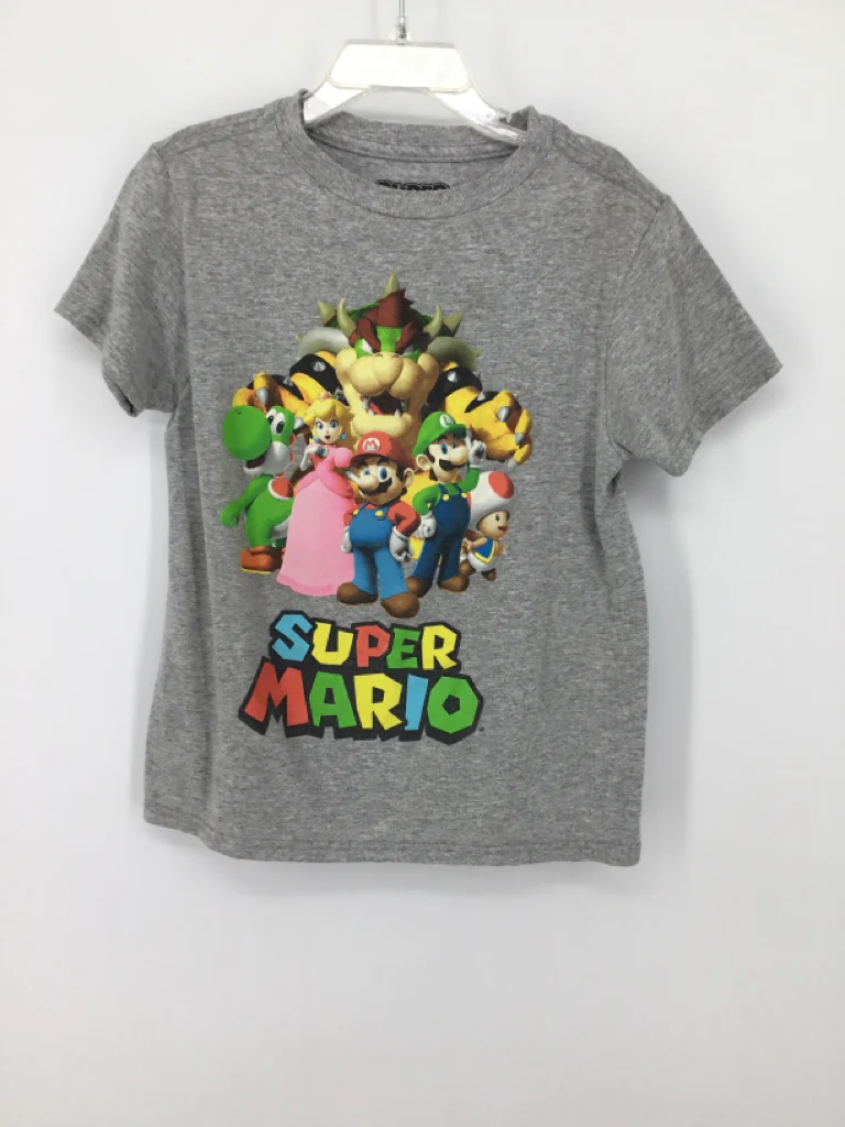 Super Mario Child Size 4 Gray Character T-shirt - boys