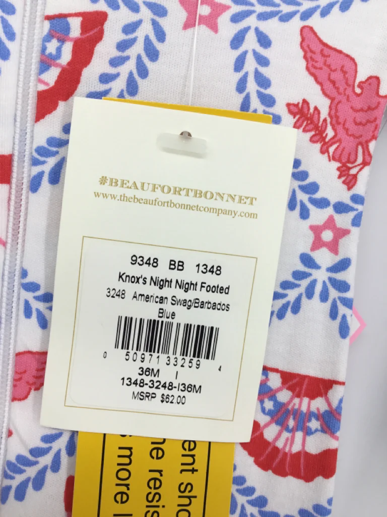 The Beaufort Bonnet Co Child Size 3-6 Months Blue Sleepers - Image 2