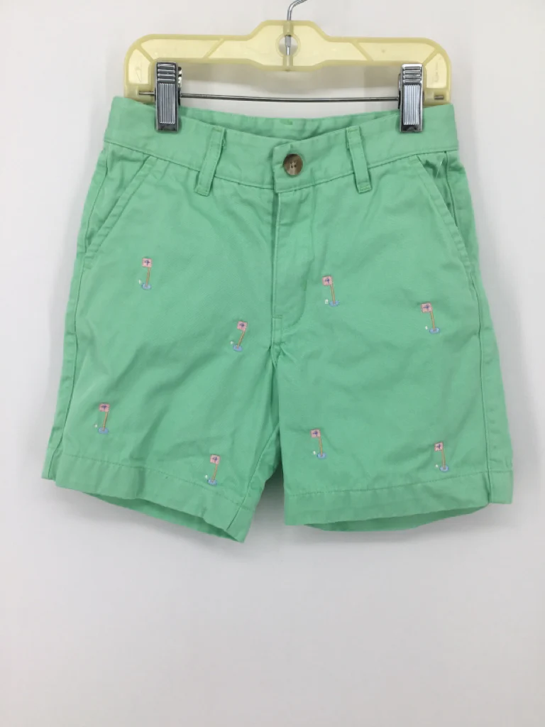 The Beaufort Bonnet Co Child Size 7 Green Embroidered Shorts - boys