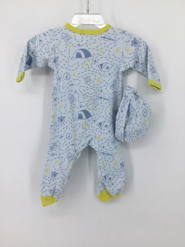 The Peanut Shell Child Size 0-3 Months Blue Sleepers - Image 2