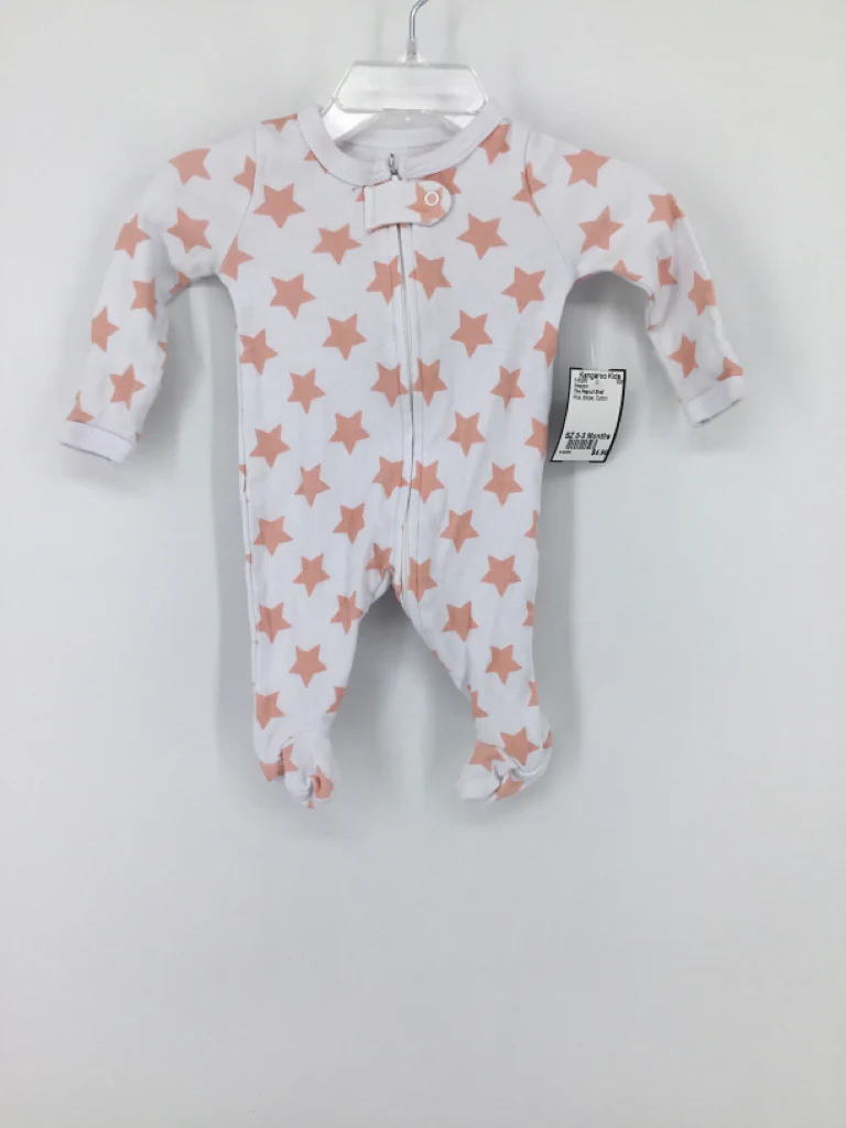 The Peanut Shell Child Size 0-3 Months Pink Sleepers